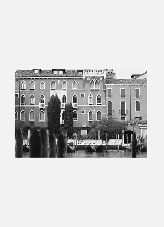 Постер Венеция Гранд-канал черно-белый