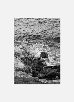 Постер Крит Берег Эгейского моря черно-белый
