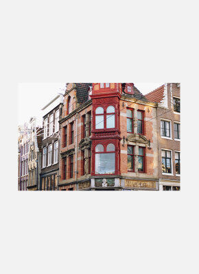 Постер Амстердам Фасады домов
