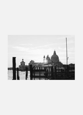 Постер Венеция Закат черно-белый