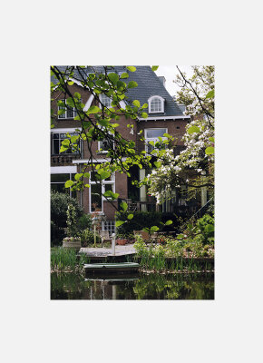 Постер Амстердам Дом с лодкой